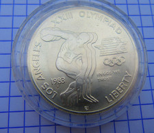 1 DOLLAR 1983 S  ARGENT  LOS ANGELES  JEUX  OLYMPIQUE  1984