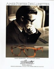 publicité Advertising  1022  1989  Silhouette  lunettes homme  Modellbrillen