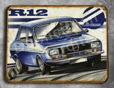 Plaque metal vintage Renault 12 Gordini