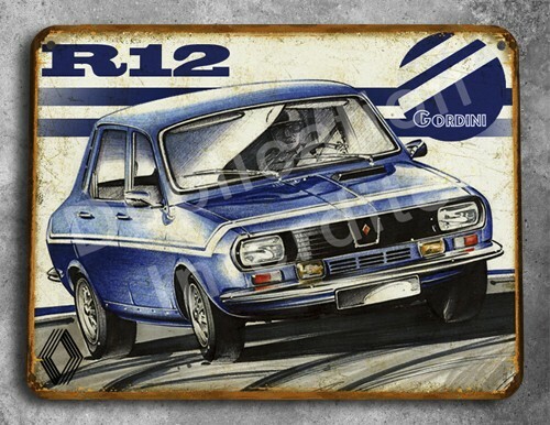 Plaque metal vintage renault - metal,