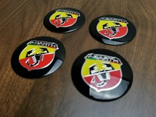 Lot de 4 Stickers Abarth Noir