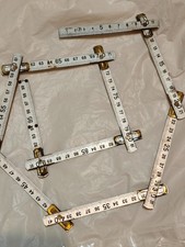 Ancien mètre gradué pliable 10 articulations - Vintage