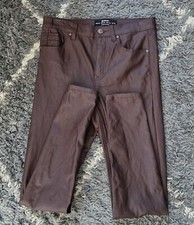 Pantalon Enduit Dark Brown Stradivarius