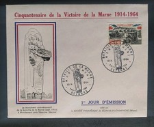Enveloppe Premier Jour Timbre Taxis De La Marne N° 1429 Oblitéré Sézanne 1964
