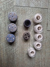 10 bobines fil de lin au chinois casino conscrit mercerie ancienne couture cuir