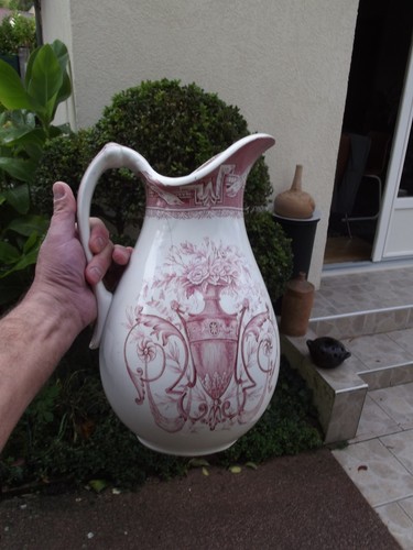 Ancien broc faience boch - broc, en