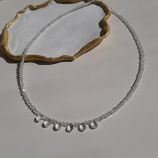 collier raffiné pierre précieuse pierre de lune naturelle véritable argent 925