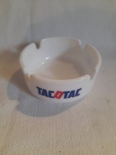 Ancien petit cendrier Tacotac porcelaine vintage bar bistrot publicitaire 