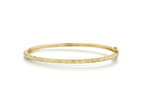 14k jaune brossé finition - 14k,