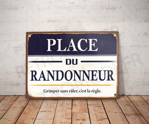Plaque métal vintage place - place, du