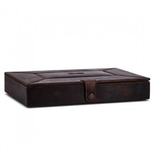 coffret cigares en cuir marron