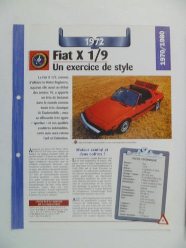 Carte fiche auto fiat - fiche,