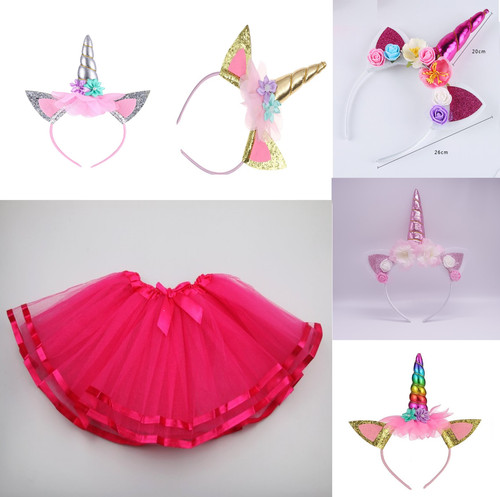 Fille licorne fête - tulle, tutu