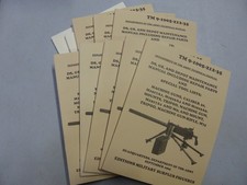 Offre tarif revendeur : 10 Manuels techniques TM 9-1005. Mitrailleuse BROWNING 
