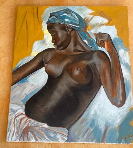 Tableau huile portrait femme - portrait,