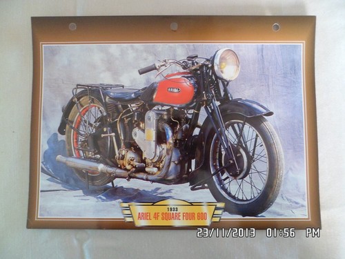Carte fiche moto ariel - carte,