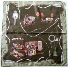 -Superbe foulard  HERNO  soie   TBEG vintage scarf  77 x 78 cm