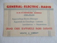 Carte de visite "General-Electric-Radio" Marseille (13)