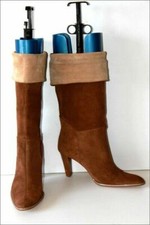 ANDRE Mi bottes à Revers Daim Bicolore Hauts Talons T 39 TBE