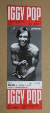 ticket billet UNUSED stub place concert IGGY POP 1991 Lyon FRANCE