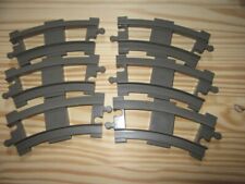 6 RAILS COURBE GRIS FONCE (dark gray) TRAIN LEGO DUPLO 