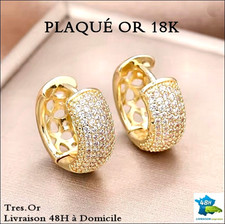 PLAQUÉ OR 18 K Boucles