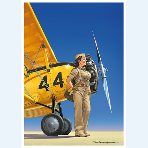 Hugault pin avion - hugault, jaune