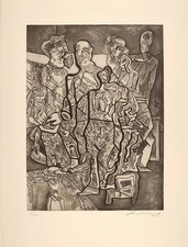 José Luis Cuevas (1934-2017) - La calle - Gravure - Maître Art moderne Mexicain