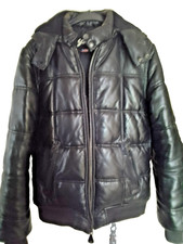 Blouson Cuir noir Schott N.Y.C. doublure + ouatinage, capuche amovible