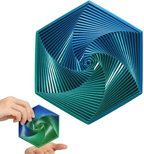 Fidget hexagonal fractal - hexagonal, 3d
