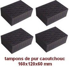 4 X tampons de pur caoutchouc