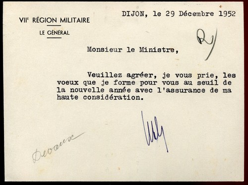 Carte voeux général - carte, du