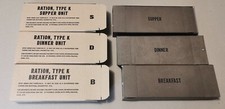 🔵Lot de 3 Reproductions de Ration K vide int/ext 1943/44 us ww2 d day normandie