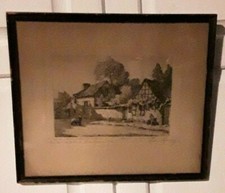 VICTOR MAUNIER ~ORIG. PENCIL SIGNED ETCHING FRENCH ARTIST JEAN-FRANCOIS MILLET