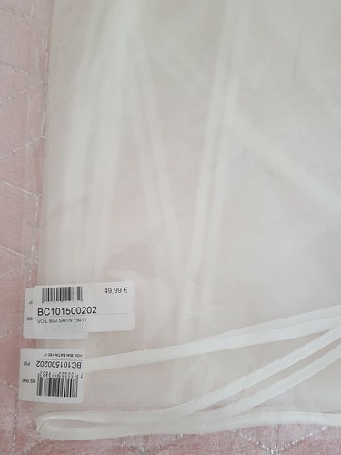 Voile mariée bordure - , satin