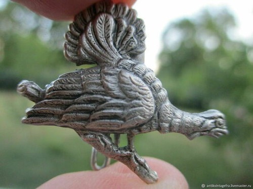 Broche ancienne grand tétras - ancienne,