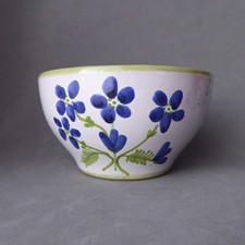 BOL en céramique ROBERT PICAULT de VALLAURIS Décor fleurs bleues