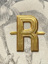 Ancienne Lettre R métal doré