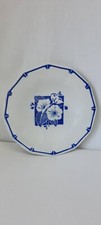 Assiette VERNON Porcelaine CÉRANORD SAINT-AMAND Décor Floral et Liserets Bleu
