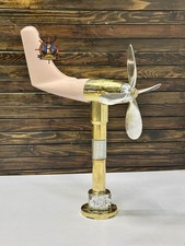 Ancien ventilateur anémomètre maritime fibre laiton rose foncé coupe vent...