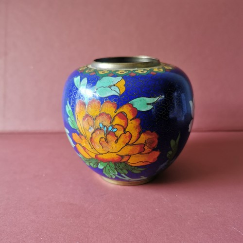Vase boule vintage émaux - vintage,