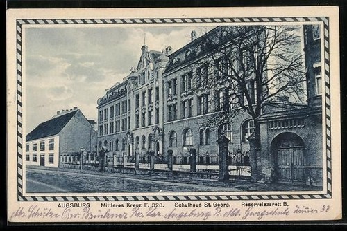 Carte postale augsbourg - carte, croix