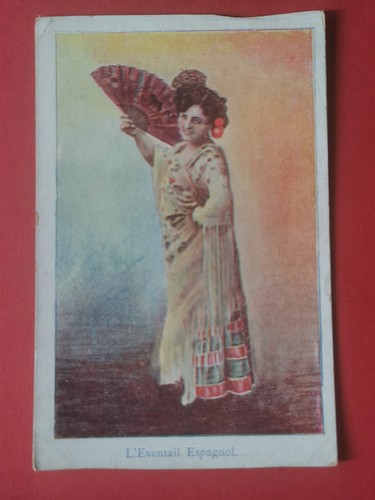 Cpa éventail espagnol - cpa, l'éventail