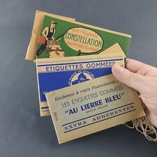 Lot Etiquettes Gommées  Au Lierre Bleu Et Etui Vide Etiquette Constellation