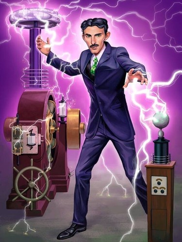 Plaque métal nikola tesla - ,