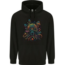 Hoodie Pour Homme Cthulhu Octopus Alien Trippant En 80% Coton