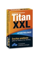 Aphrodisiaque Pour Homme Titan XXL Boîte 2 Comprimés Stimule Sexualité & Libido