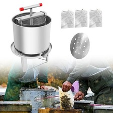 Extracteur de miel en acier inoxydable pour la vinification, avec broyeur manuel