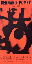 Bernard Pomey affiche originale sérigraphie 1968 art abstrait abstraction art