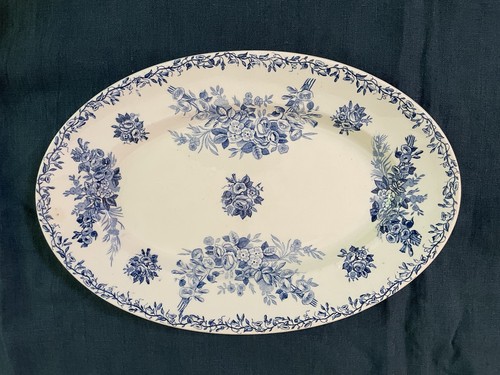 Ancien plat ovale - ancien, terre